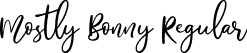 Mostly Bonny Regular font | Mostly Bonny.ttf