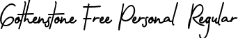 Gothenstone Free Personal Regular font | Gothenstone-MVAvn.ttf