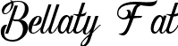 Bellaty Fat font | Bellaty Scripts.ttf