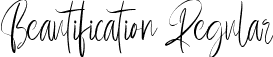 Beautification Regular font | Beautification-vmm9O.ttf