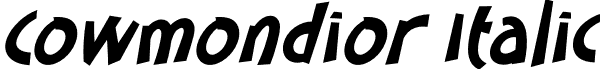 Cowmondior Italic font | Cowmondior-Italic.otf