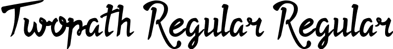 Twopath Regular Regular font | Twopath Regular.otf