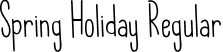 Spring Holiday Regular font | Spring Holiday.ttf