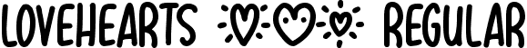 Lovehearts XYZ Regular font | Lovehearts XYZ.otf