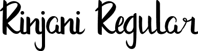 Rinjani Regular font | Rinjani.otf