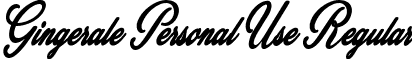 Gingerale Personal Use Regular font | Gingerale Personal Use.ttf