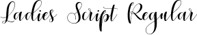 Ladies Script Regular font | Ladies Script.otf