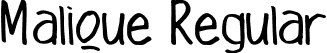 Malique Regular font | Malique-Regular.ttf