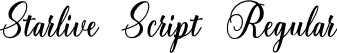 Starlive Script Regular font | Starlive.ttf