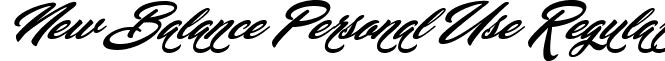 New Balance Personal Use Regular font | New Balance Personal Use.ttf