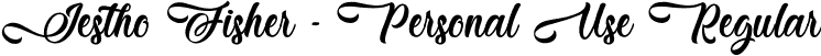 Jestho Fisher - Personal Use Regular font | Jestho Fisher - Personal Use.otf