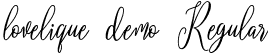 lovelique demo Regular font | Lovelique Demo.otf