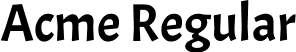 Acme Regular font | Acme-Regular.ttf