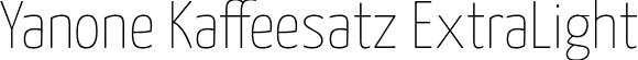 Yanone Kaffeesatz ExtraLight font | YanoneKaffeesatz-ExtraLight.ttf