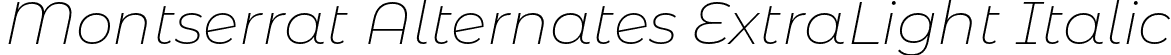 Montserrat Alternates ExtraLight Italic font | MontserratAlternates-ExtraLightItalic.otf