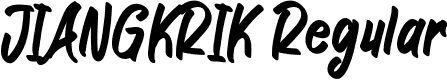 JIANGKRIK Regular font | JIANGKRIK.otf