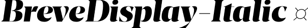 BreveDisplay-Italic  font | Breve Display Italic.otf