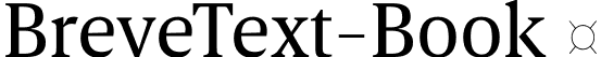 BreveText-Book  font | Breve Text Book.otf