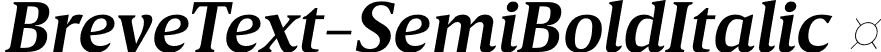 BreveText-SemiBoldItalic  font | Breve Text Semi Bold Italic.otf