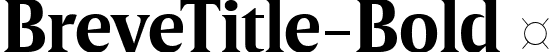 BreveTitle-Bold  font | Breve Title Bold.ttf