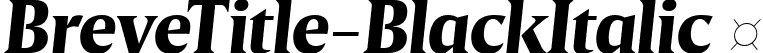 BreveTitle-BlackItalic  font | Breve Title Black Italic.ttf