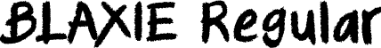 BLAXIE Regular font | Blaxie-0WWz9.otf