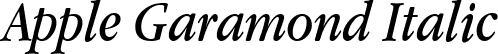 Apple Garamond Italic font | AppleGaramond-Italic.ttf