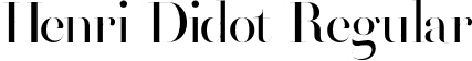 Henri Didot Regular font | HenriDidot.otf