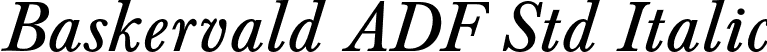 Baskervald ADF Std Italic font | BaskervaldADFStd-Italic.otf