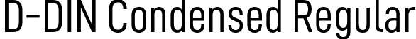 D-DIN Condensed Regular font | D-DINCondensed.ttf