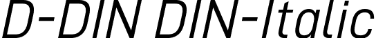 D-DIN DIN-Italic font | D-DIN-Italic.ttf