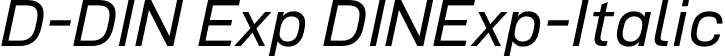 D-DIN Exp DINExp-Italic font | D-DINExp-Italic.otf