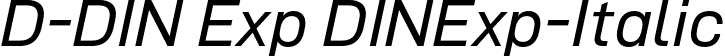 D-DIN Exp DINExp-Italic font | D-DINExp-Italic.ttf