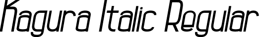 Kagura Italic Regular font | Kagura Italic.ttf