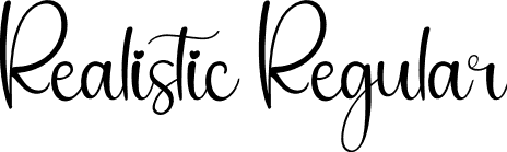 Realistic Regular font | Realistic.otf