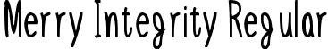 Merry Integrity Regular font | Merry Integrity.otf