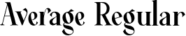 Average Regular font | Average-DOOL1.otf