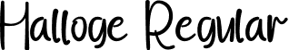 Halloge Regular font | HallogeDemo.ttf