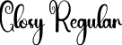 Glosy Regular font | Glosy.otf