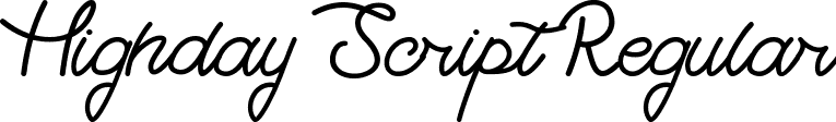 Highday Script Regular font | Highday Script_DEMO.otf