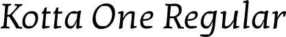 Kotta One Regular font | KottaOne-Regular.ttf