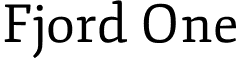 Fjord One font | FjordOne-Regular.ttf