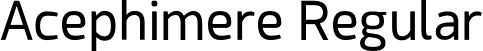 Acephimere Regular font | Acephimere.otf