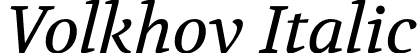 Volkhov Italic font | Volkhov-Italic.ttf