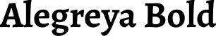 Alegreya Bold font | Alegreya-Bold.ttf