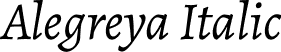 Alegreya Italic font | Alegreya-Italic.ttf