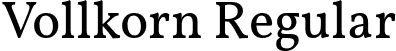 Vollkorn Regular font | Vollkorn-Regular.ttf