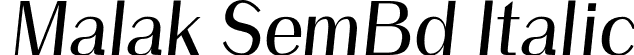 Malak SemBd Italic font | Malak-BoldItalic.otf