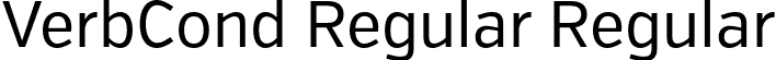 VerbCond Regular Regular font | VerbCondRegular.otf