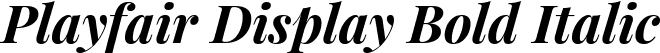 Playfair Display Bold Italic font | PlayfairDisplay-BoldItalic.ttf